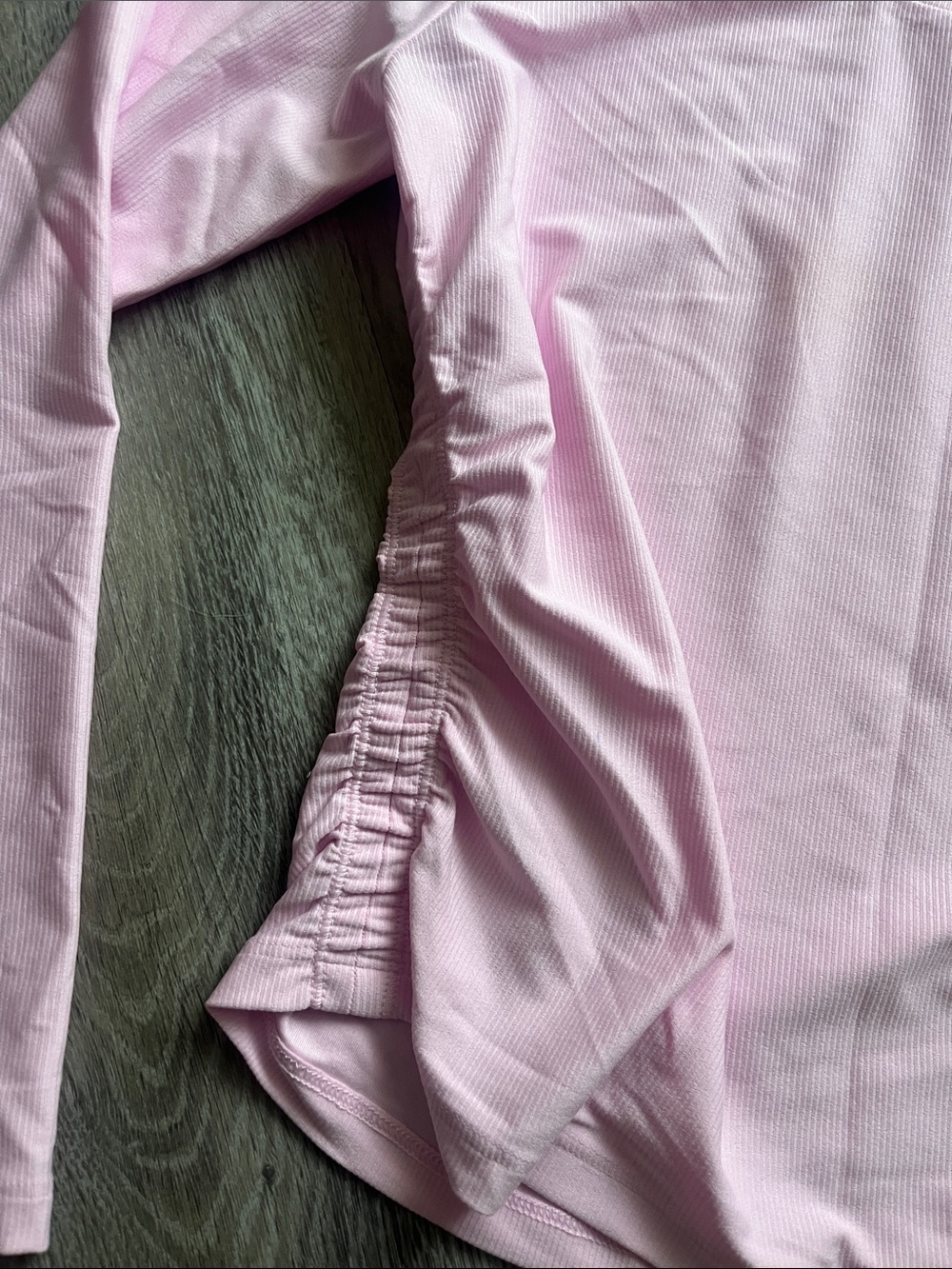 all in motion Light Pink Long Sleeve Ruched Side Top - Picture 3 of 7
